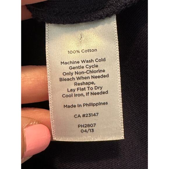 Talbots blue pink color block short sleeves short T shirt dress size Small - Picture 7 of 12